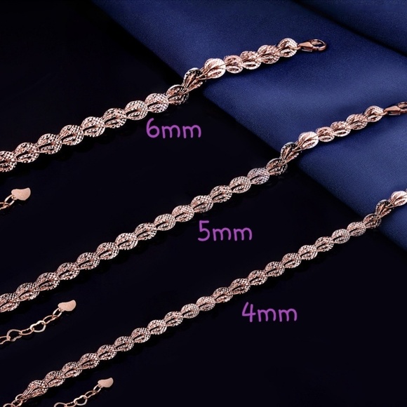 Solid 925 Silver Tri-Tone 14k Gold Plated Bracelet - Picture 4 of 4